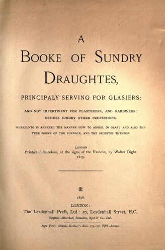 A booke of sundry draughtes (1615). Gidde, Walter