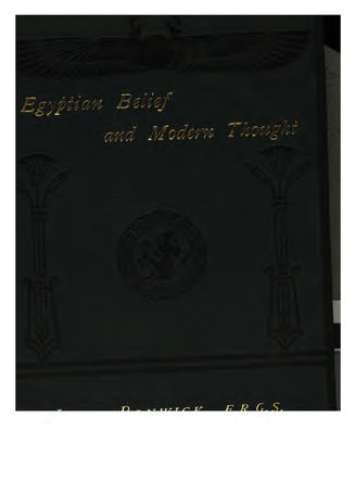 Egyptian belief and modern thought (Bonwick, 1878)