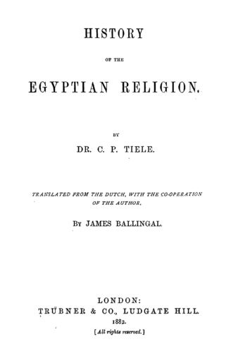 History Of The Egyptian Religion